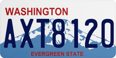 WA license plate AXT8120
