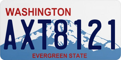 WA license plate AXT8121