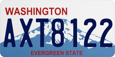 WA license plate AXT8122