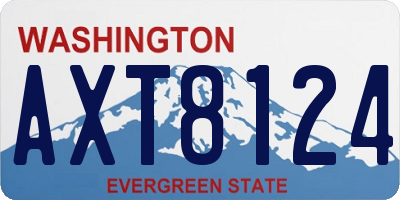 WA license plate AXT8124