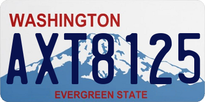 WA license plate AXT8125