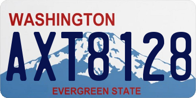 WA license plate AXT8128