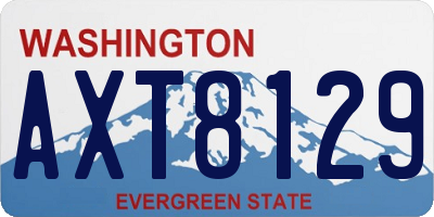 WA license plate AXT8129