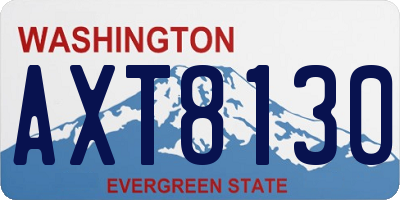 WA license plate AXT8130