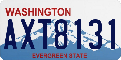 WA license plate AXT8131