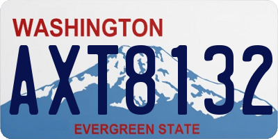 WA license plate AXT8132
