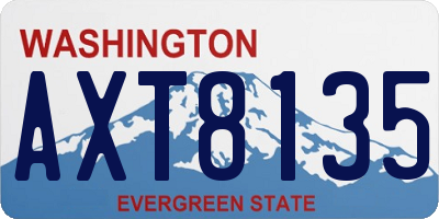 WA license plate AXT8135