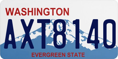 WA license plate AXT8140