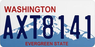 WA license plate AXT8141