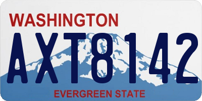 WA license plate AXT8142