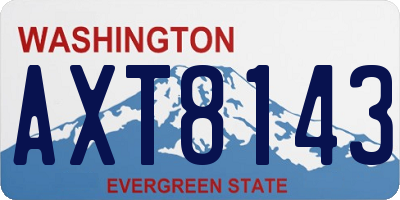 WA license plate AXT8143