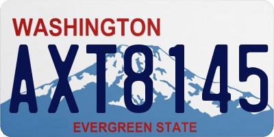 WA license plate AXT8145