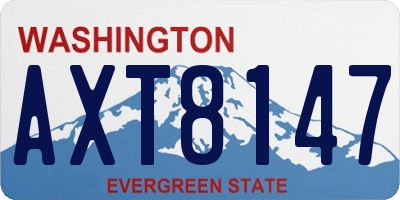 WA license plate AXT8147