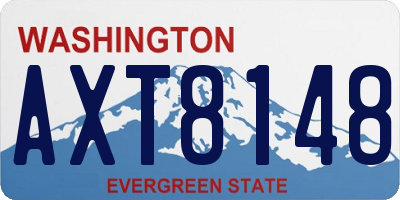 WA license plate AXT8148