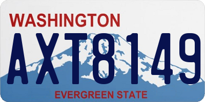 WA license plate AXT8149