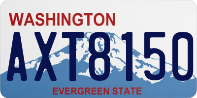 WA license plate AXT8150