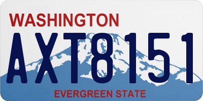 WA license plate AXT8151