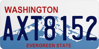 WA license plate AXT8152