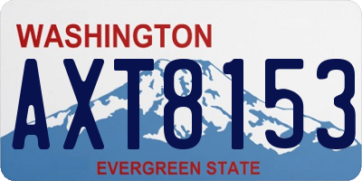 WA license plate AXT8153