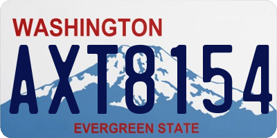 WA license plate AXT8154