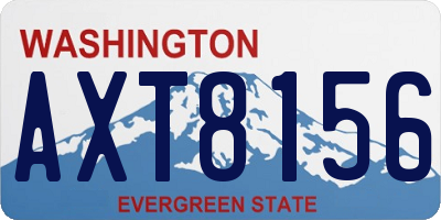WA license plate AXT8156