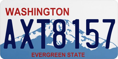 WA license plate AXT8157
