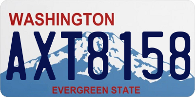 WA license plate AXT8158