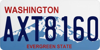 WA license plate AXT8160