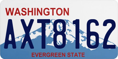WA license plate AXT8162