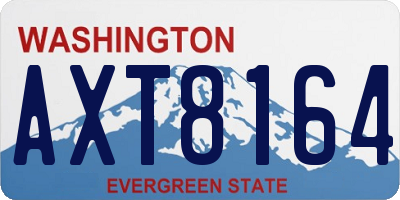 WA license plate AXT8164