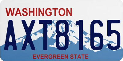 WA license plate AXT8165