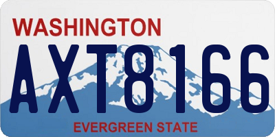 WA license plate AXT8166
