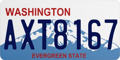 WA license plate AXT8167