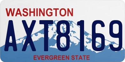 WA license plate AXT8169