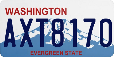 WA license plate AXT8170