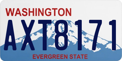 WA license plate AXT8171