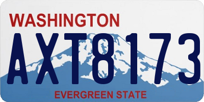 WA license plate AXT8173