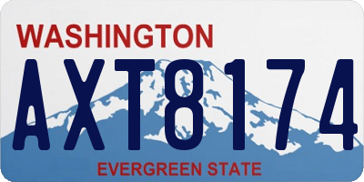 WA license plate AXT8174