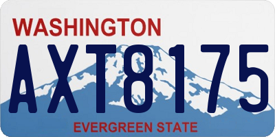 WA license plate AXT8175
