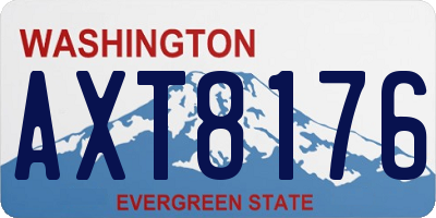 WA license plate AXT8176