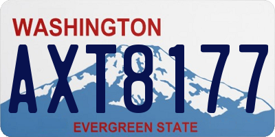 WA license plate AXT8177