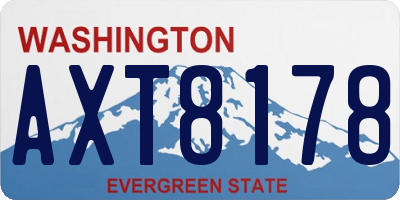 WA license plate AXT8178