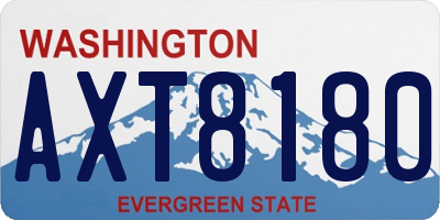 WA license plate AXT8180