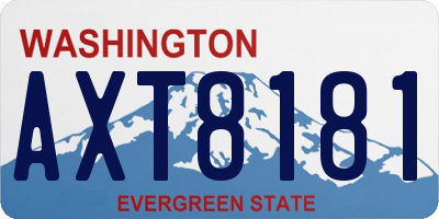 WA license plate AXT8181