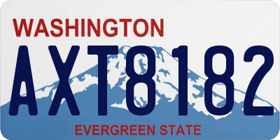 WA license plate AXT8182