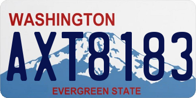 WA license plate AXT8183