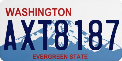 WA license plate AXT8187