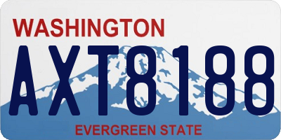 WA license plate AXT8188