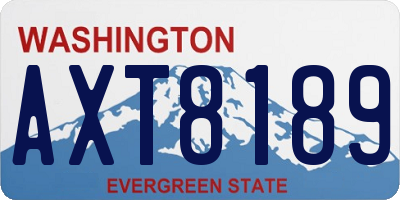WA license plate AXT8189