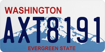 WA license plate AXT8191